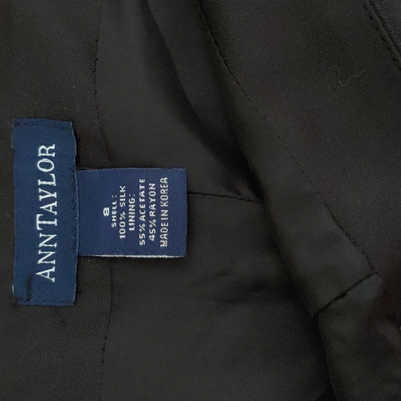 Anne Taylor Silk Capris lined with side zip 8 - Picture 3 of 5